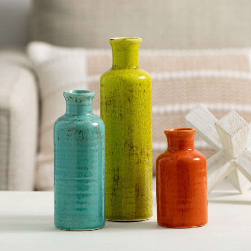 Sullivans Vase Set, Farmhouse Decor, Vases for Your Kitchen, Bedroom, Office, Living Room Bathroom, Mantle & Shelf Home Decor, Centerpiece Table Decorations (CM2334) - Image 2